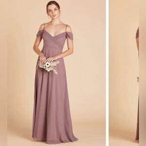 Birdy Grey Mauve Off Shoulder Bridesmaid Dress